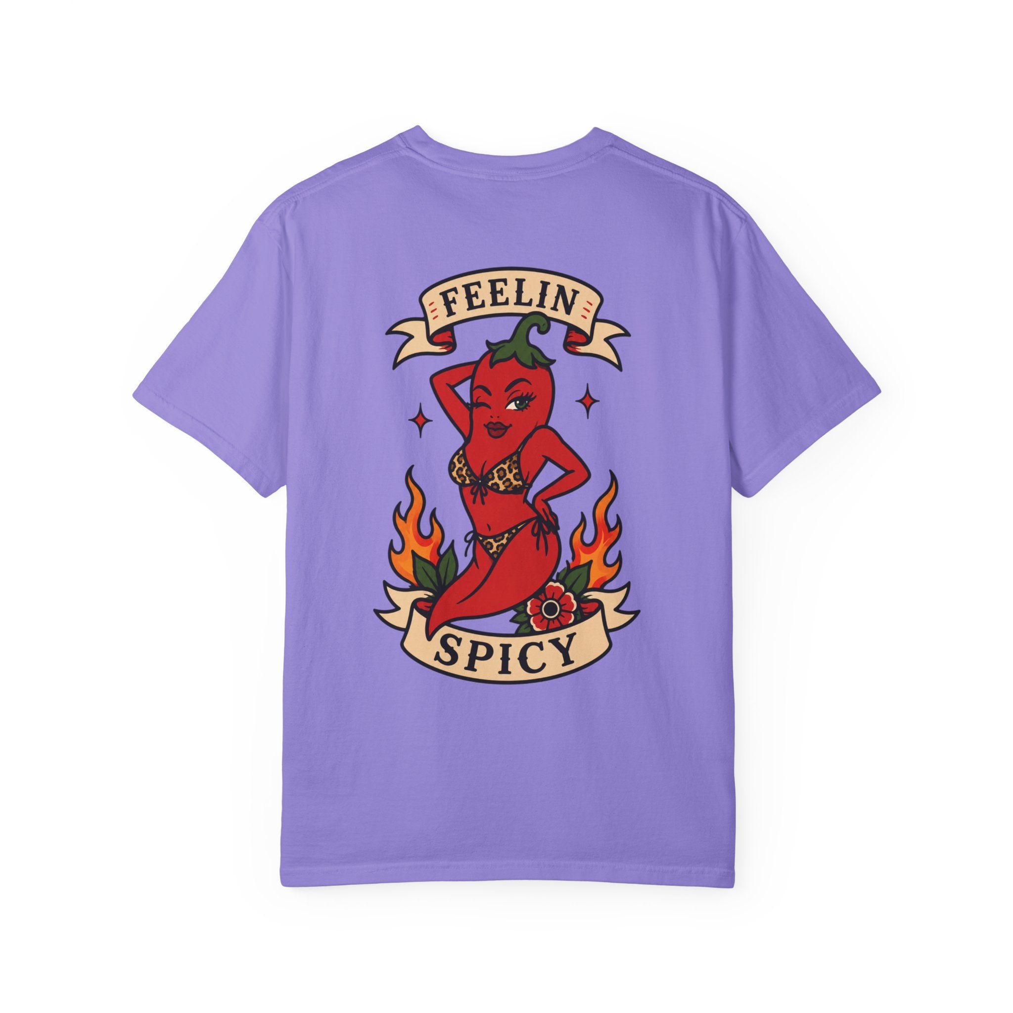 Feelin' Spicy T-Shirt — Retro Pinup Chili Pepper Graphic