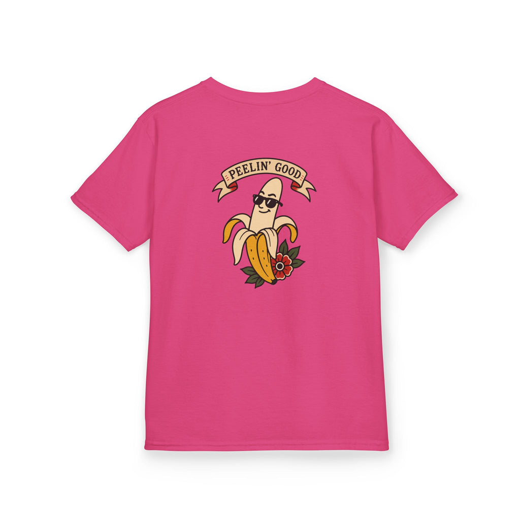 Kids T‑Shirt — 'Peelin' Good' Banana Graphic Tee (Cute Retro Kid's Shirt)