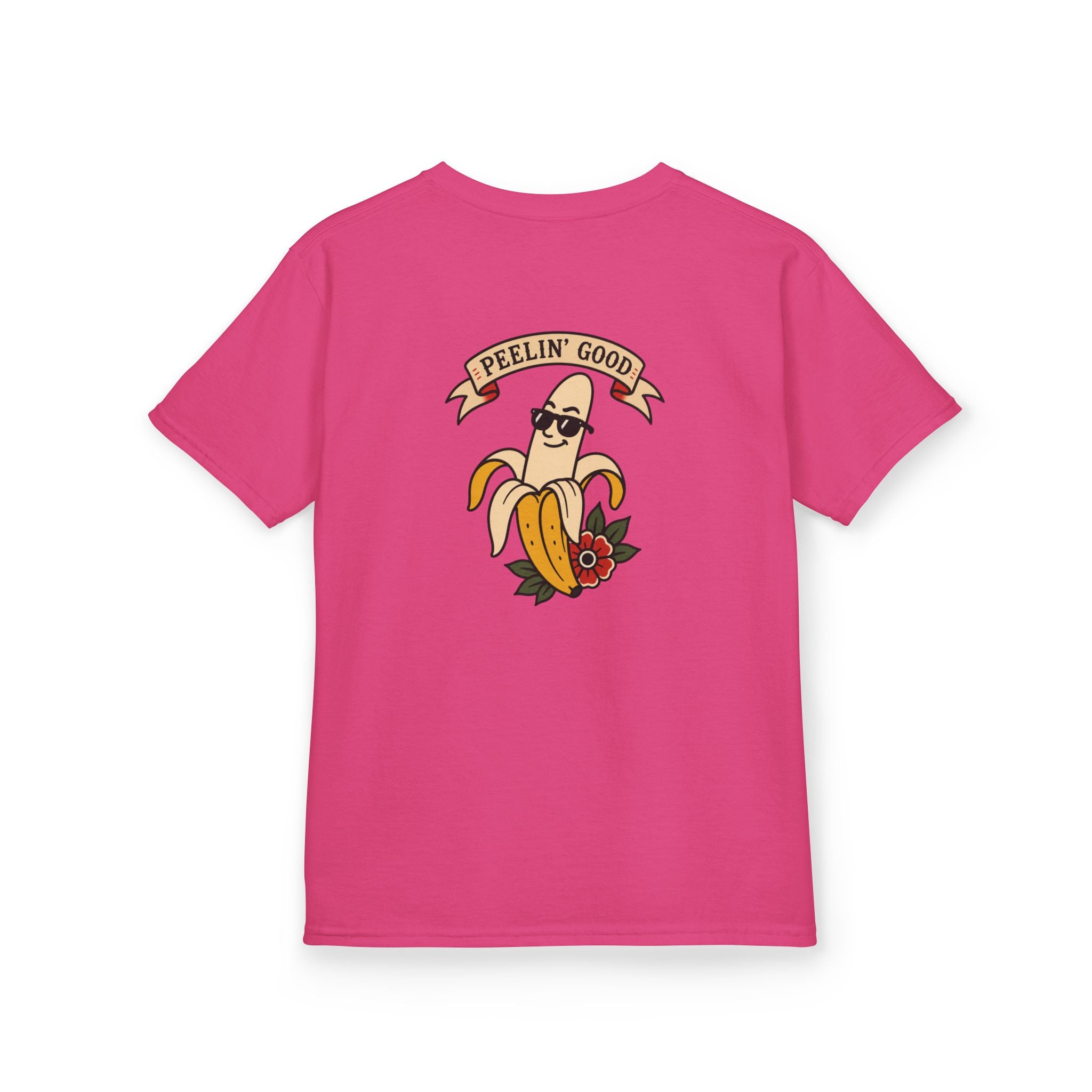 Kids T‑Shirt — 'Peelin' Good' Banana Graphic Tee (Cute Retro Kid's Shirt)