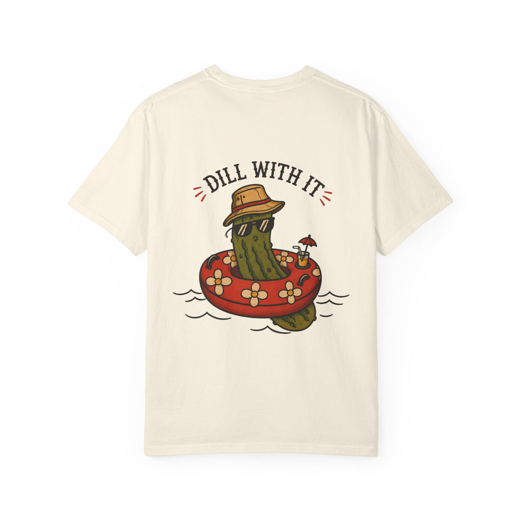 Dill With It Graphic T-Shirt – Retro Summer Pickle Tee