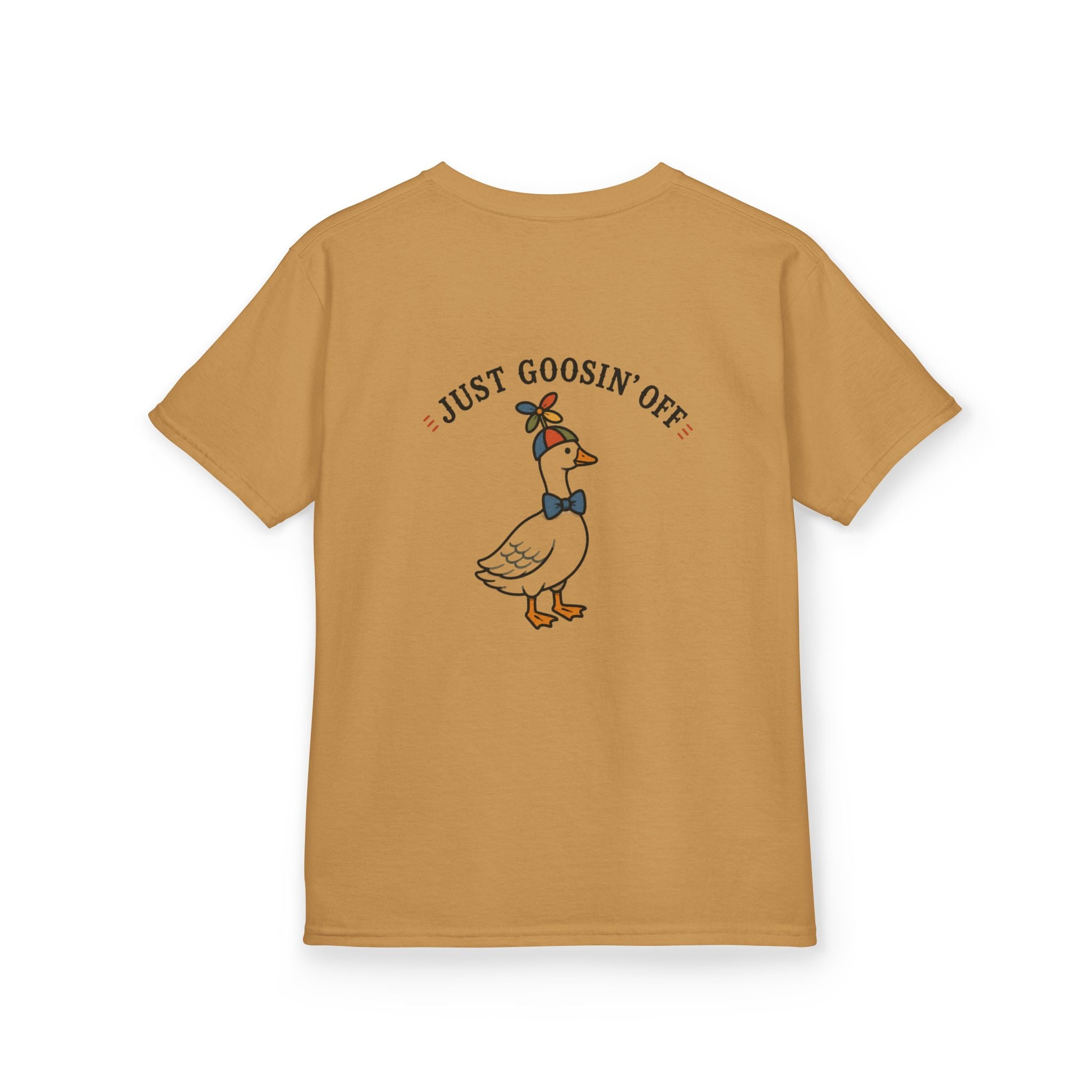 Kids Tee — 'Just Goosin' Off' Cute Goose Graphic Shirt