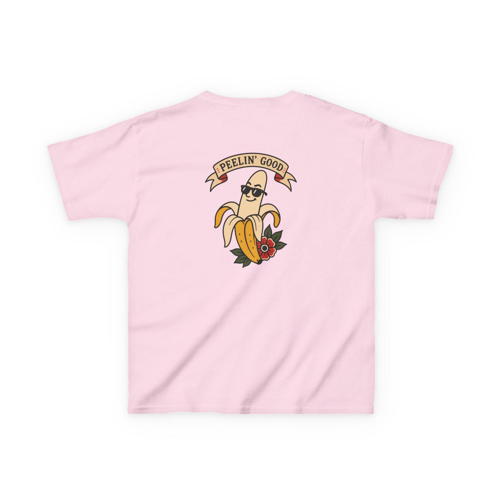 Kids T‑Shirt — 'Peelin' Good' Banana Graphic Tee (Cute Retro Kid's Shirt)