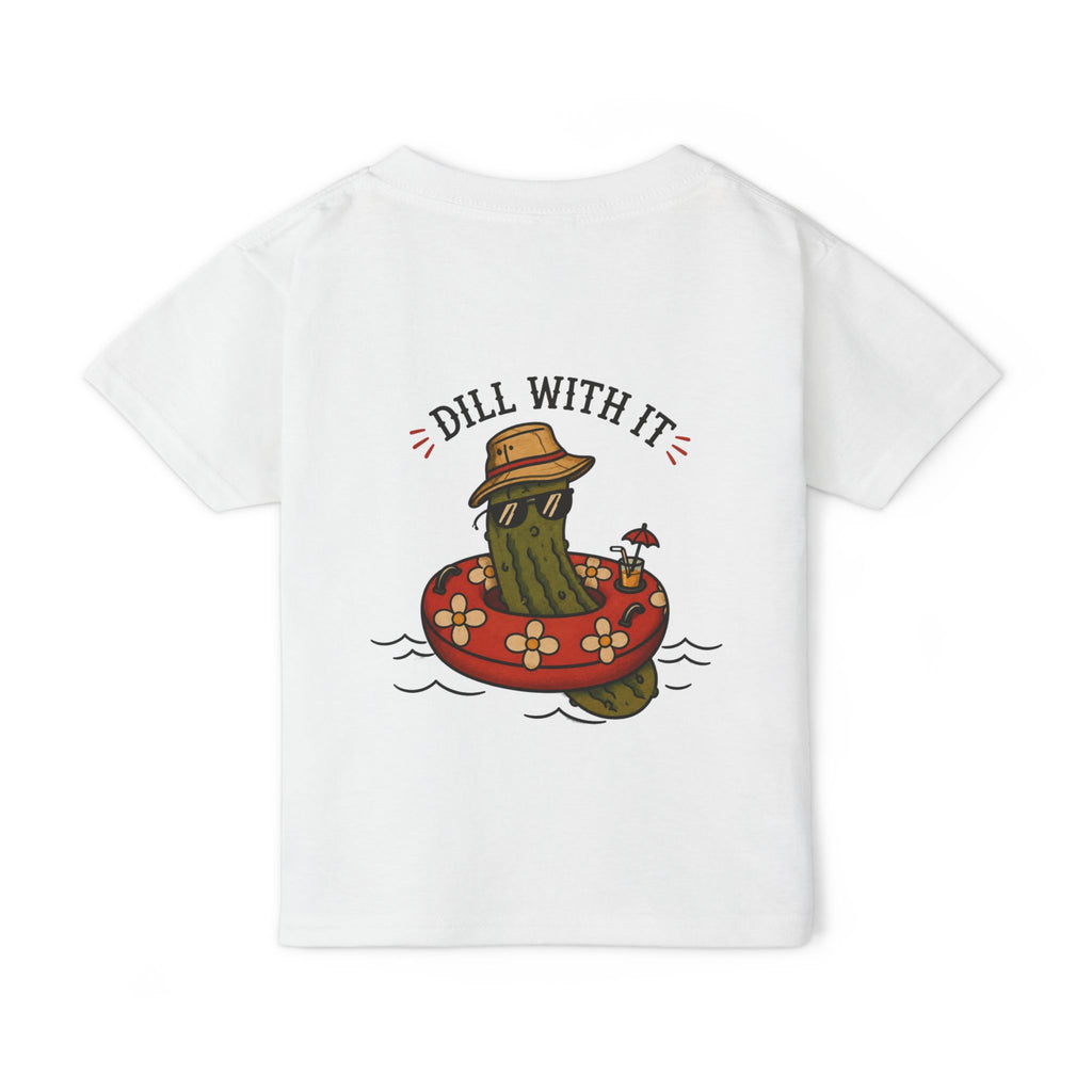 Toddler T-Shirt — "Dill With It" Pool Float Pickle Graphic