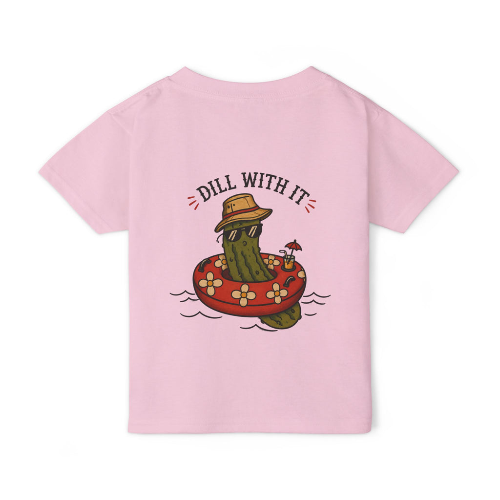 Toddler T-Shirt — "Dill With It" Pool Float Pickle Graphic