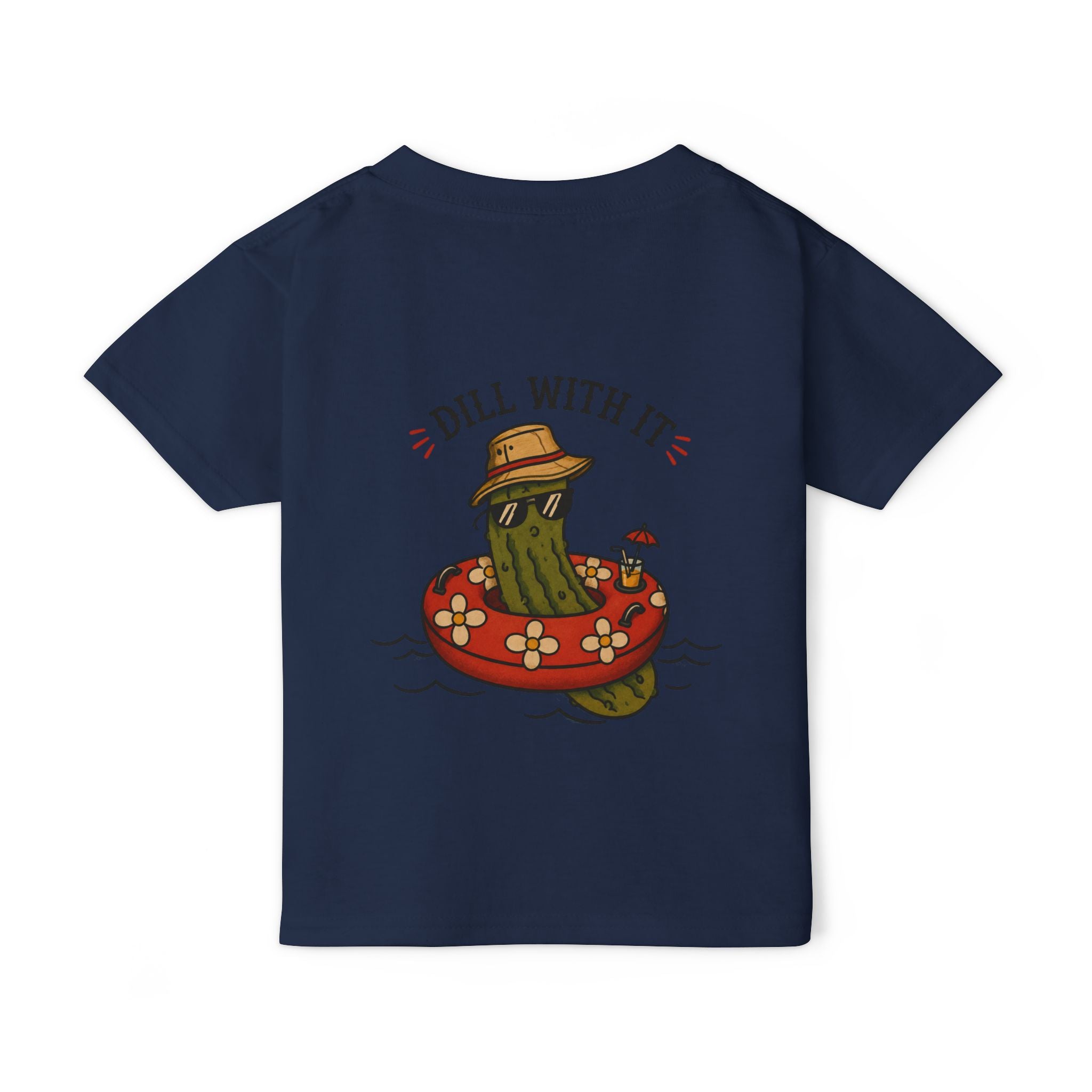 Toddler T-Shirt — "Dill With It" Pool Float Pickle Graphic