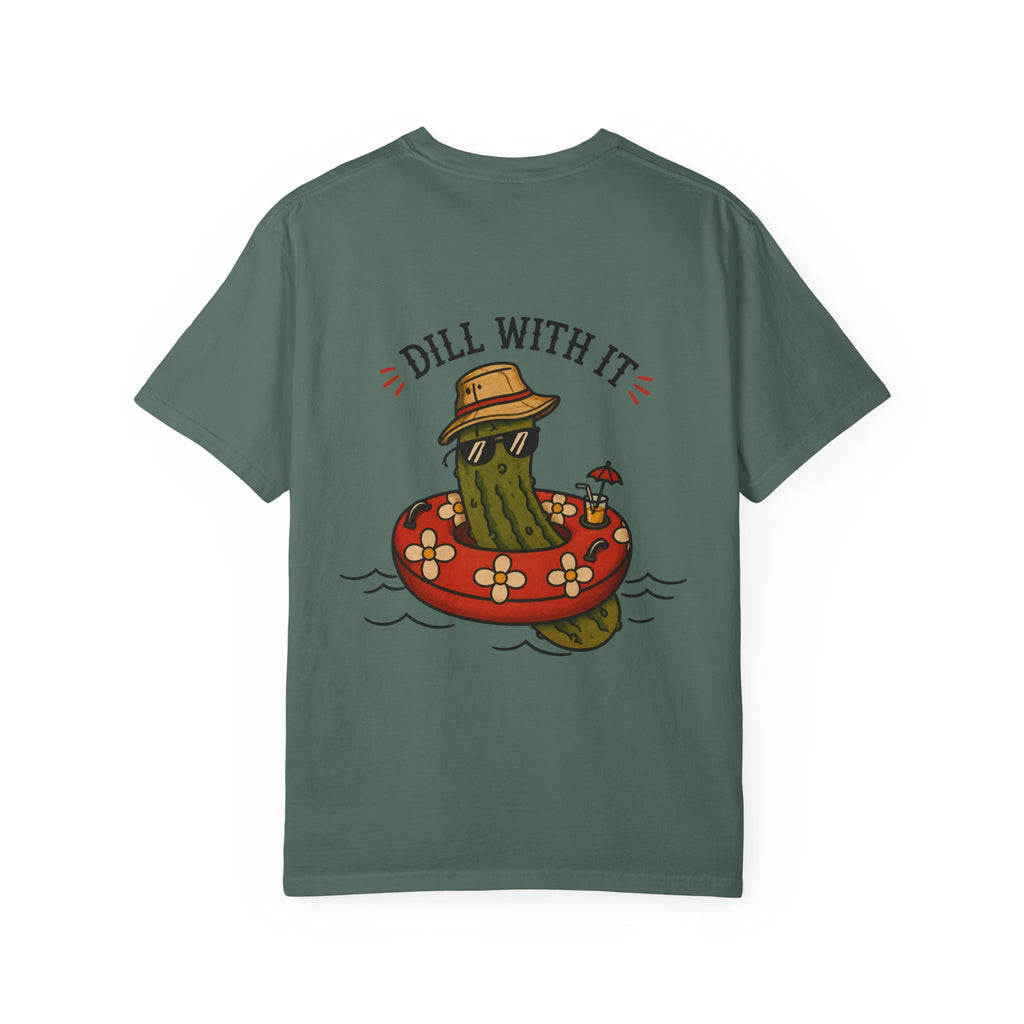 Dill With It Graphic T-Shirt – Retro Summer Pickle Tee