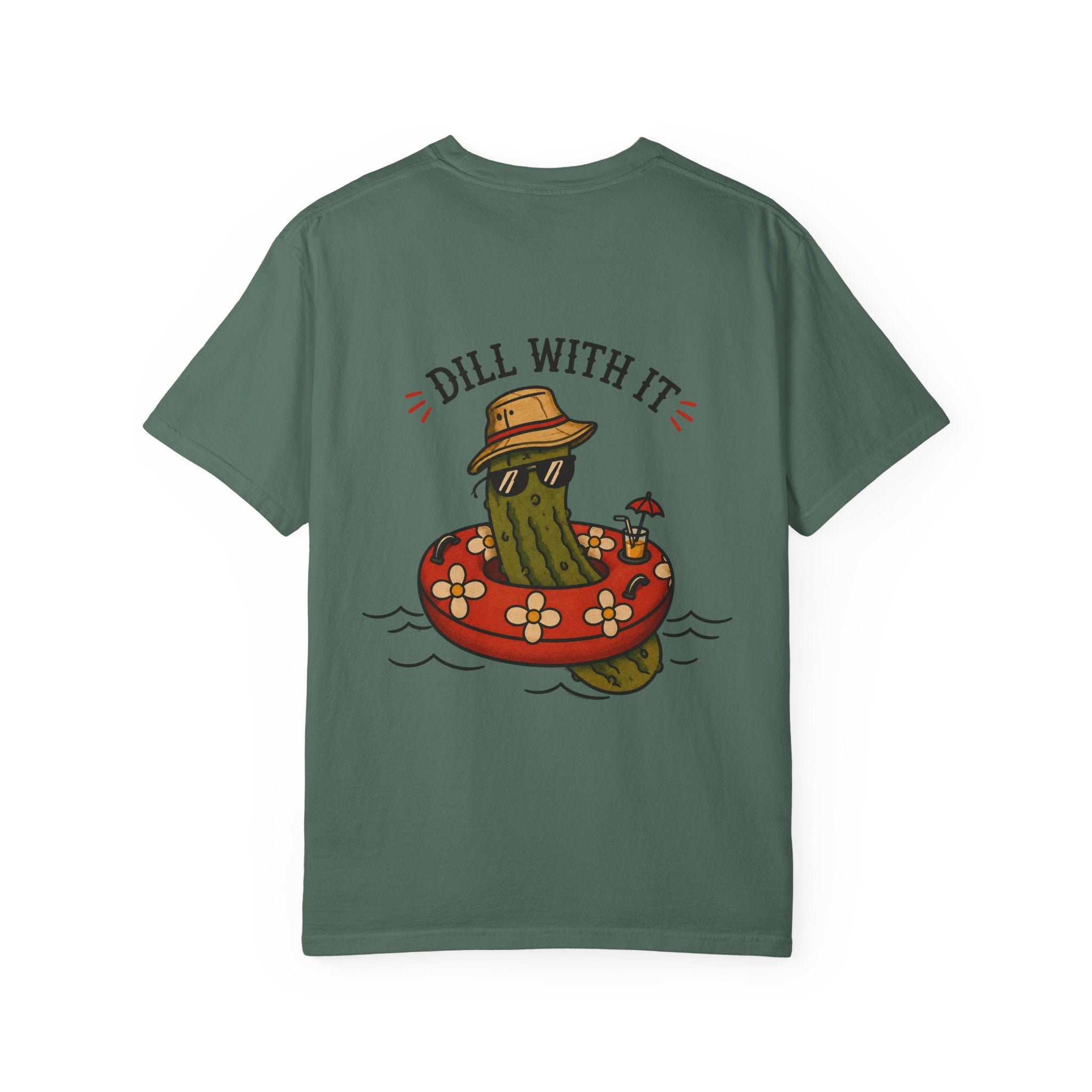 Dill With It Graphic T-Shirt – Retro Summer Pickle Tee