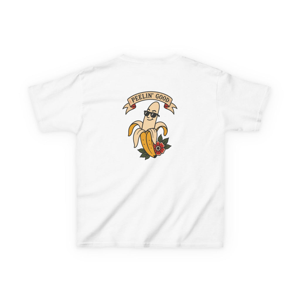 Kids T‑Shirt — 'Peelin' Good' Banana Graphic Tee (Cute Retro Kid's Shirt)