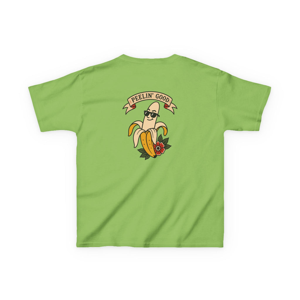 Kids T‑Shirt — 'Peelin' Good' Banana Graphic Tee (Cute Retro Kid's Shirt)