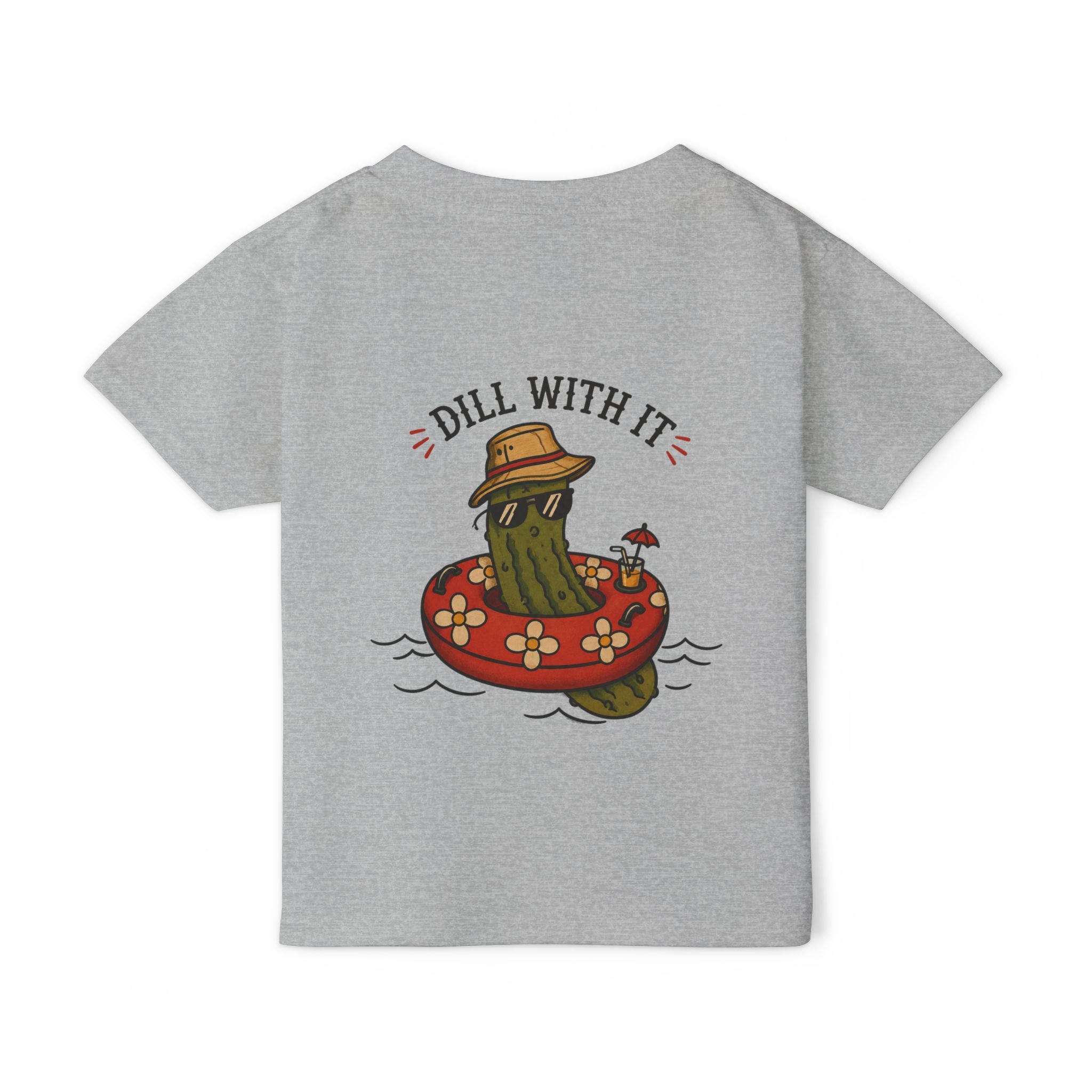 Toddler T-Shirt — "Dill With It" Pool Float Pickle Graphic