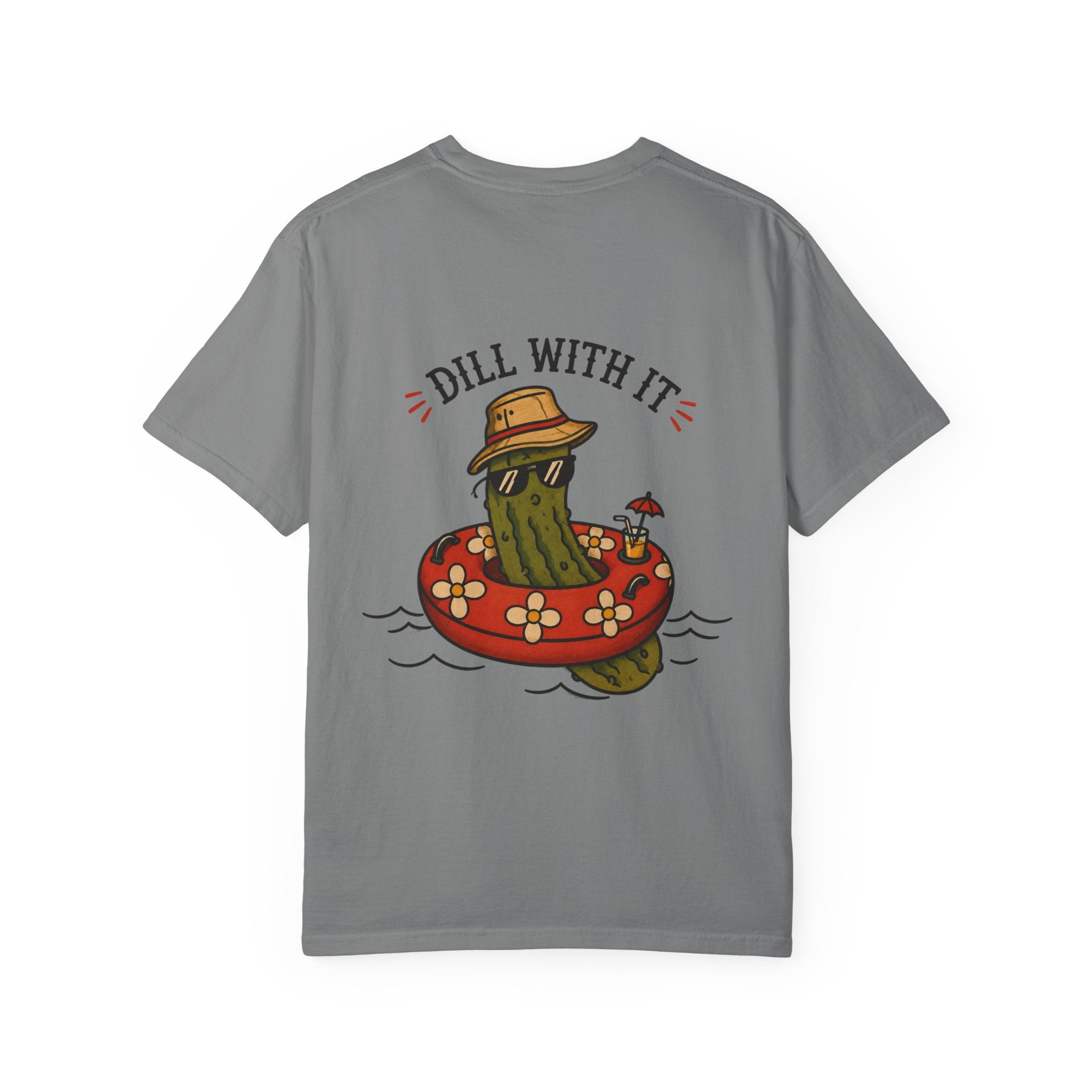 Dill With It Graphic T-Shirt – Retro Summer Pickle Tee