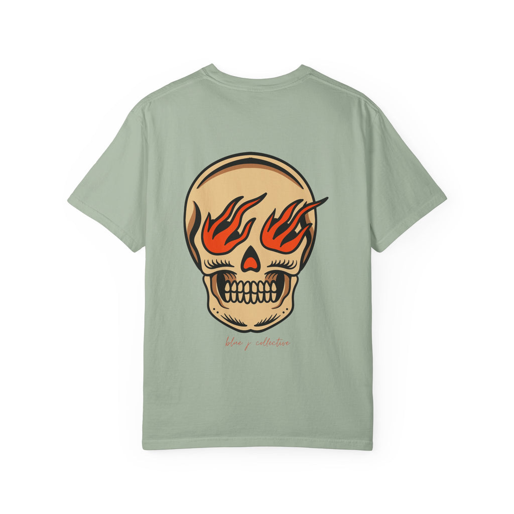 Flaming Skull Graphic T-Shirt