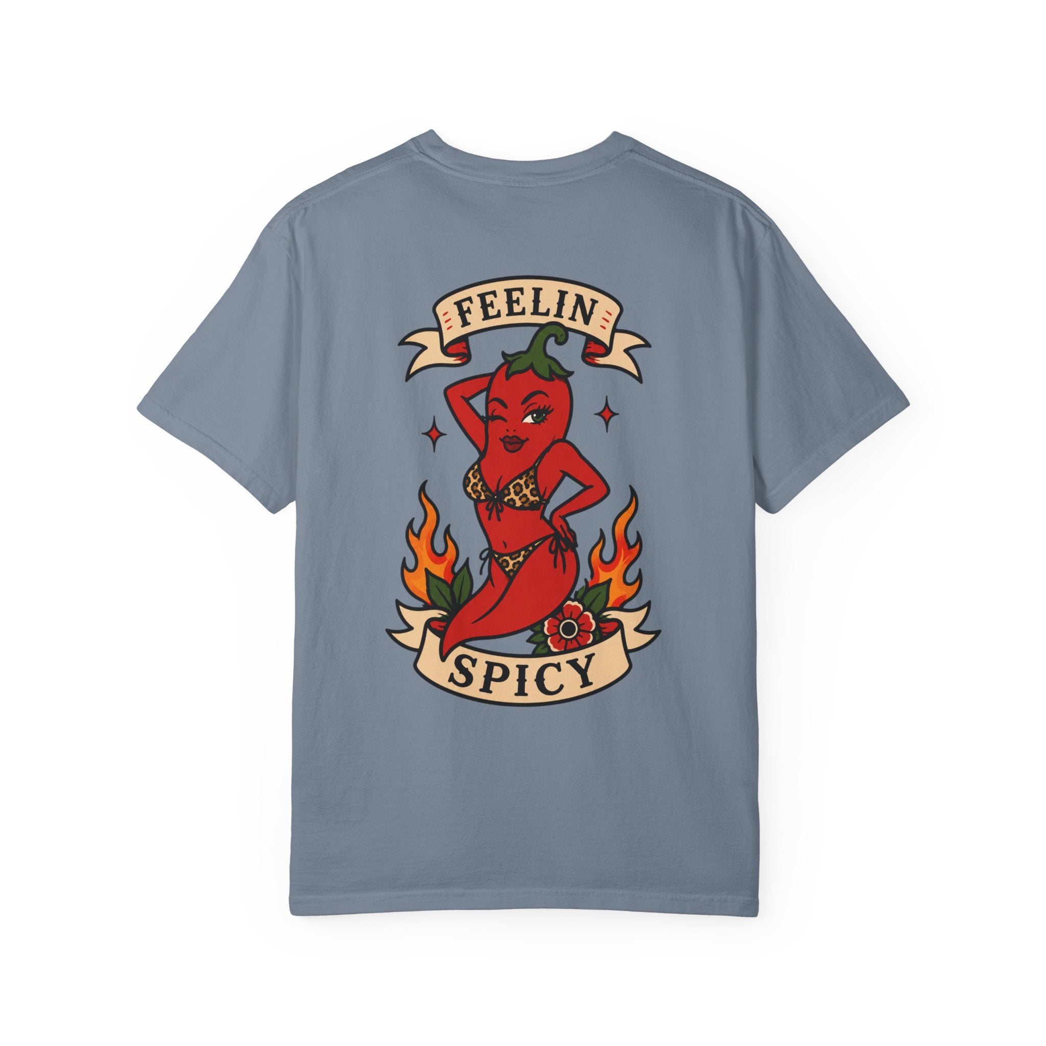 Feelin' Spicy T-Shirt — Retro Pinup Chili Pepper Graphic