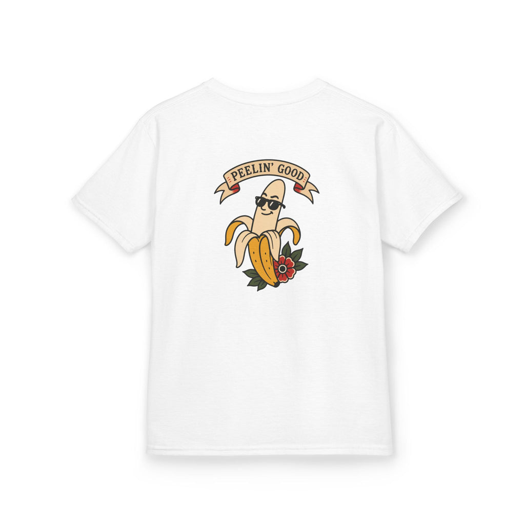 Kids T‑Shirt — 'Peelin' Good' Banana Graphic Tee (Cute Retro Kid's Shirt)