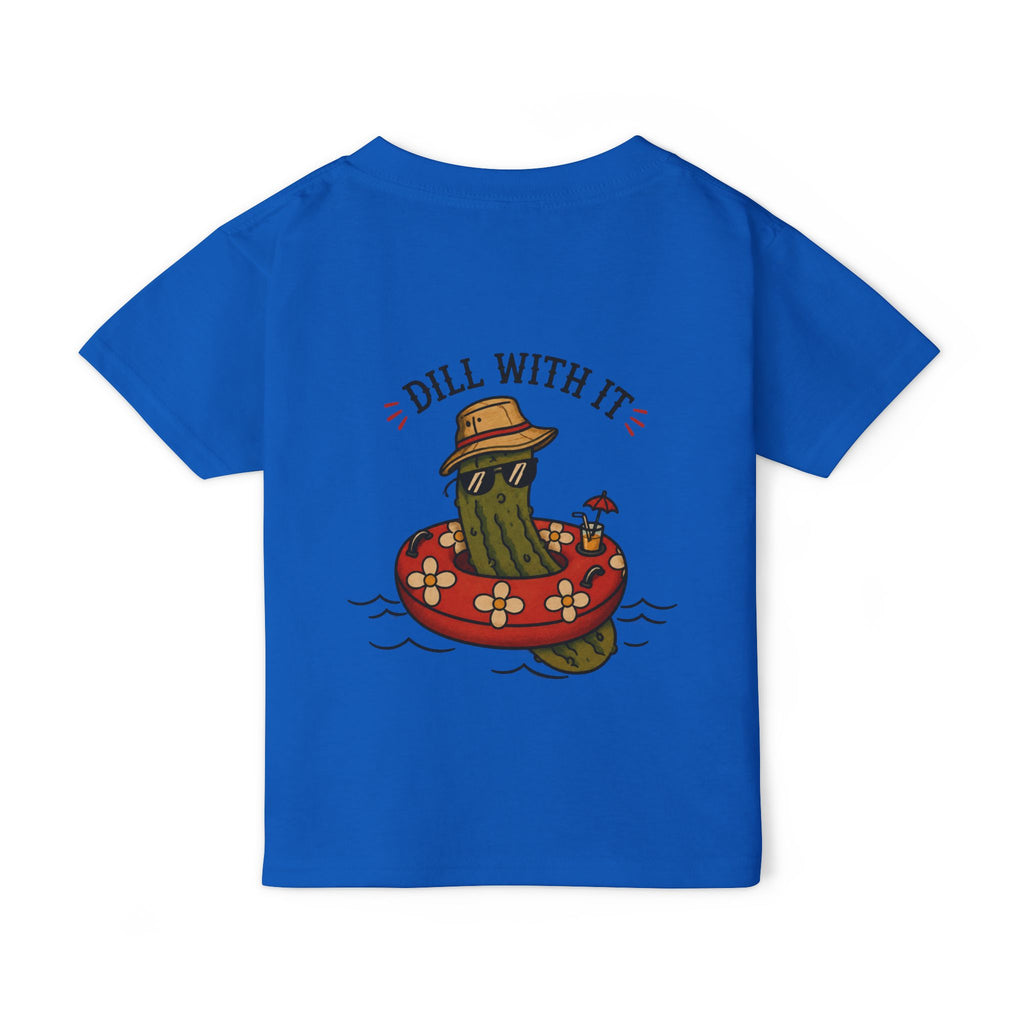 Toddler T-Shirt — "Dill With It" Pool Float Pickle Graphic