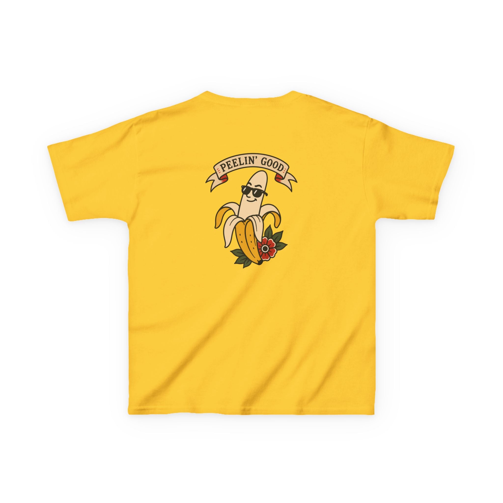 Kids T‑Shirt — 'Peelin' Good' Banana Graphic Tee (Cute Retro Kid's Shirt)