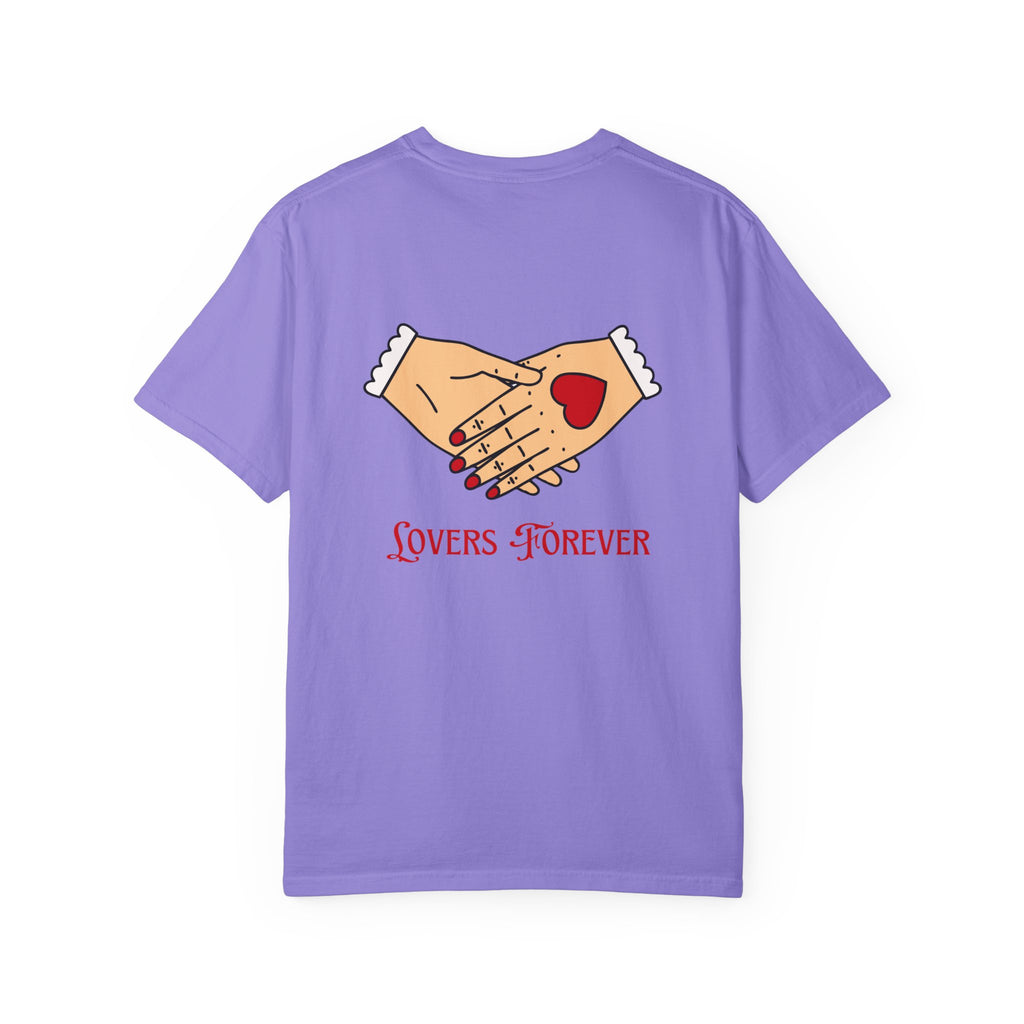 Lovers Forever Graphic Tee — Vintage Handshake Heart T-Shirt