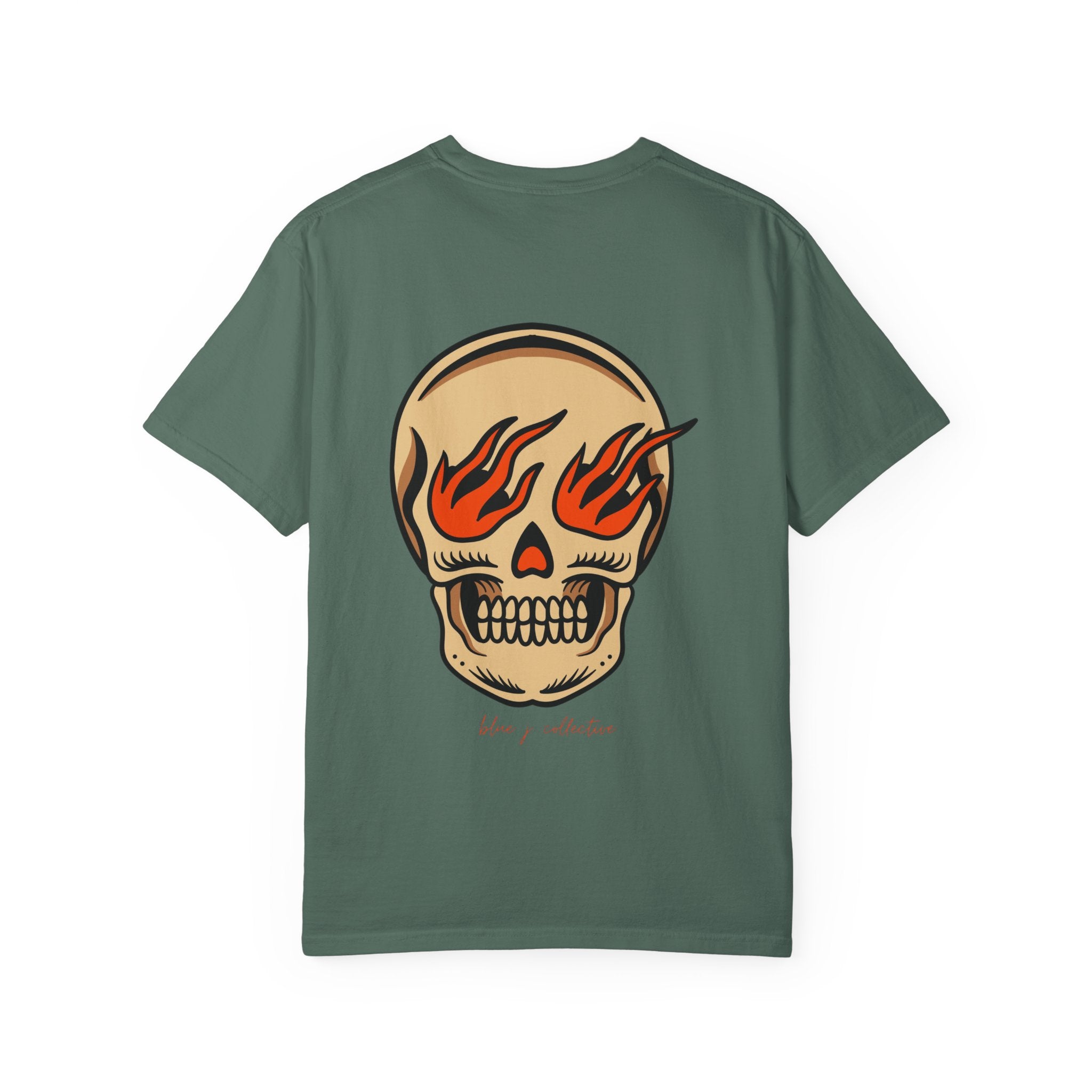 Flaming Skull Graphic T-Shirt