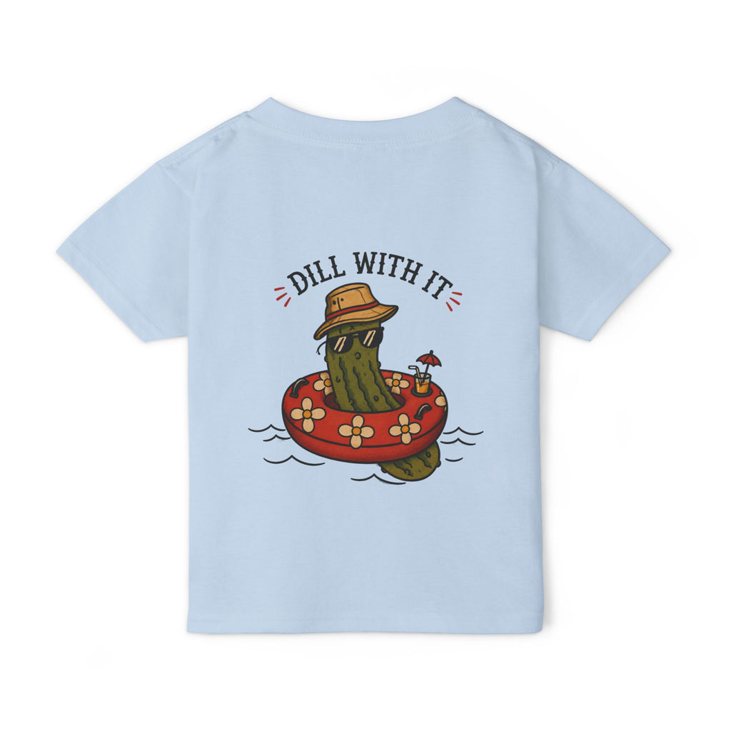 Toddler T-Shirt — "Dill With It" Pool Float Pickle Graphic