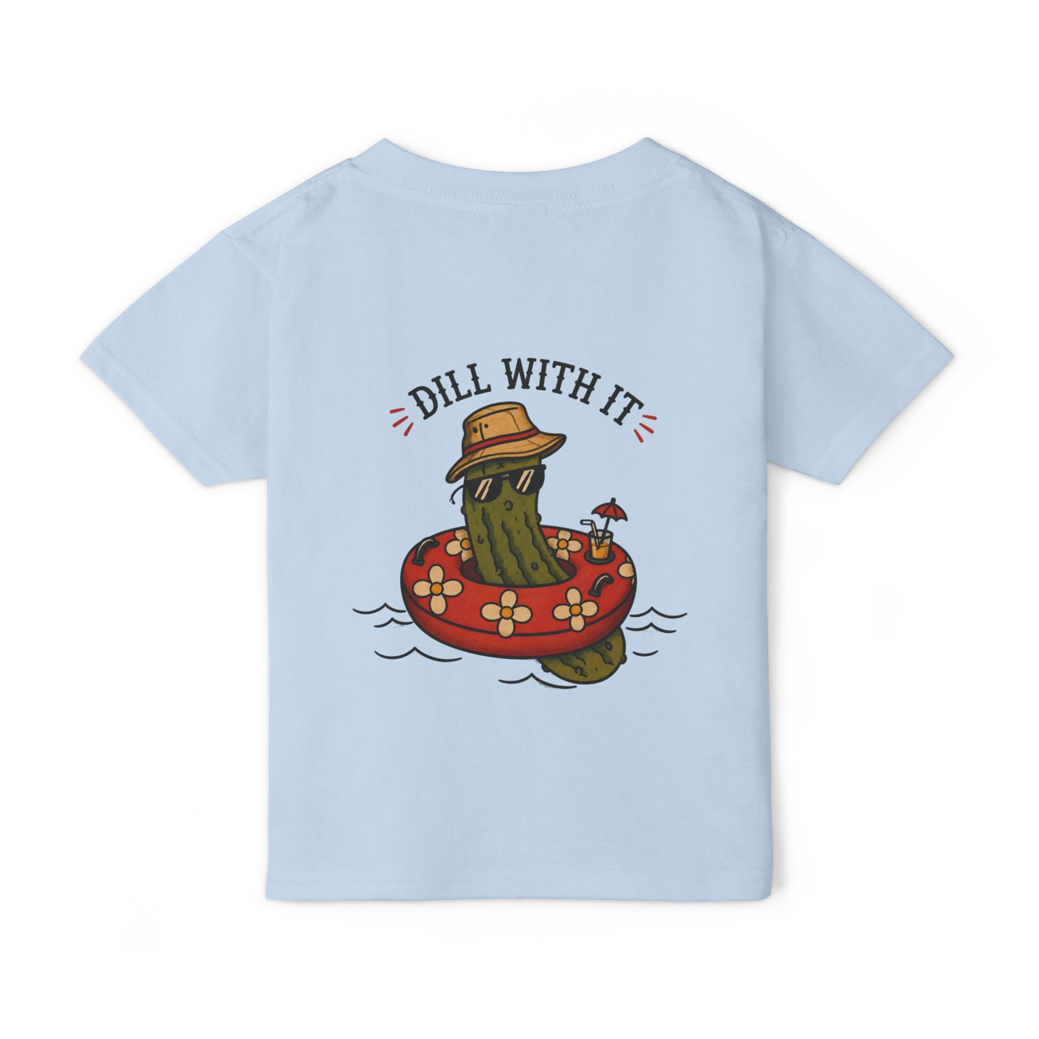 Toddler T-Shirt — "Dill With It" Pool Float Pickle Graphic
