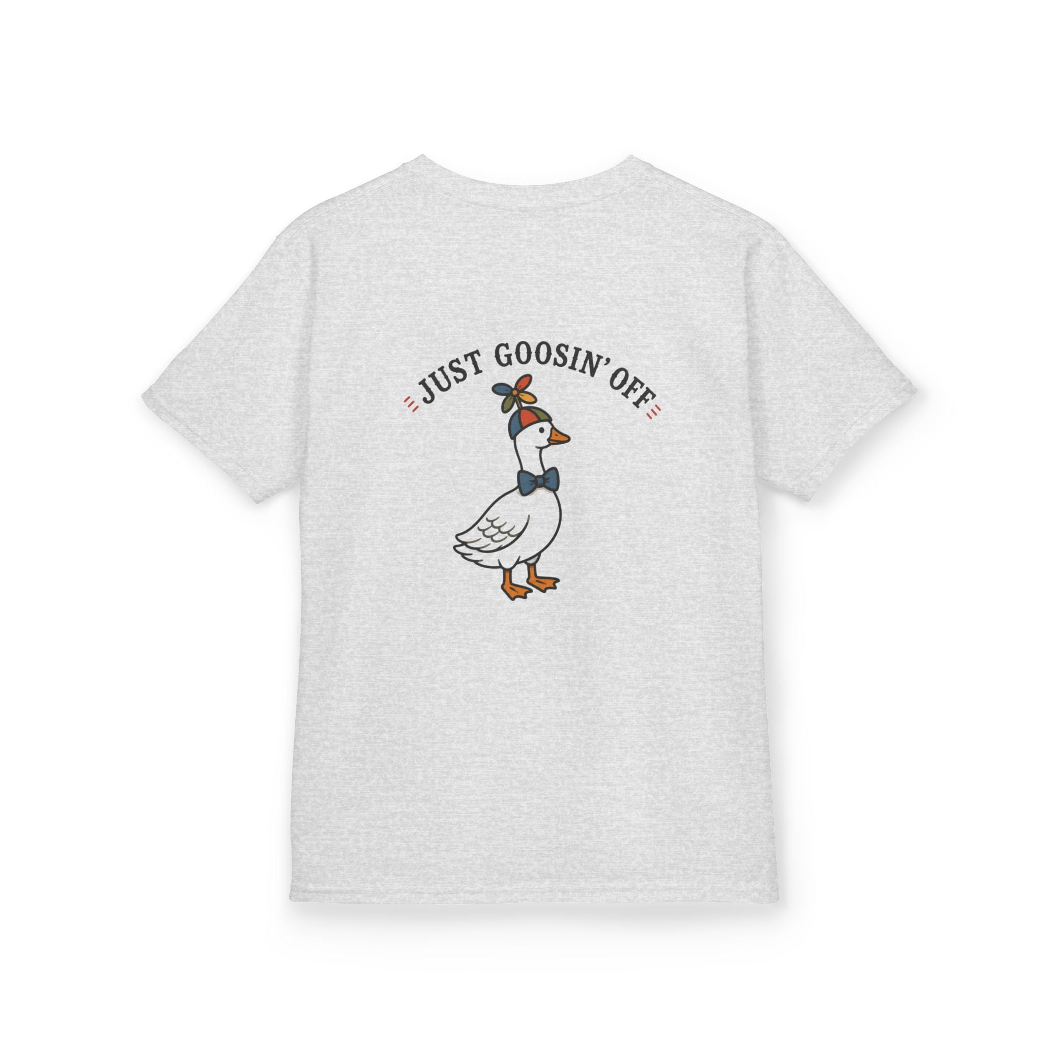 Kids Tee — 'Just Goosin' Off' Cute Goose Graphic Shirt