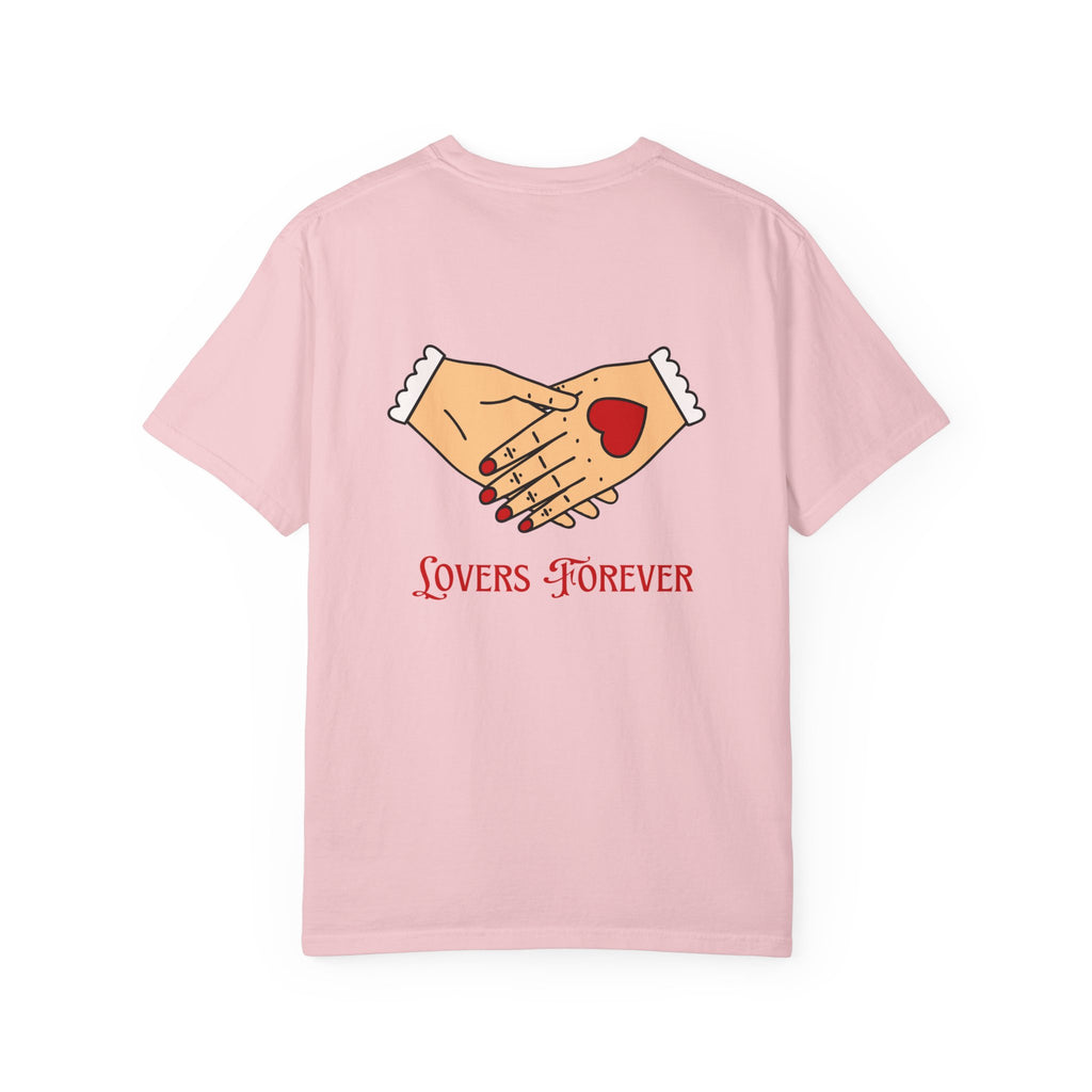Lovers Forever Graphic Tee — Vintage Handshake Heart T-Shirt