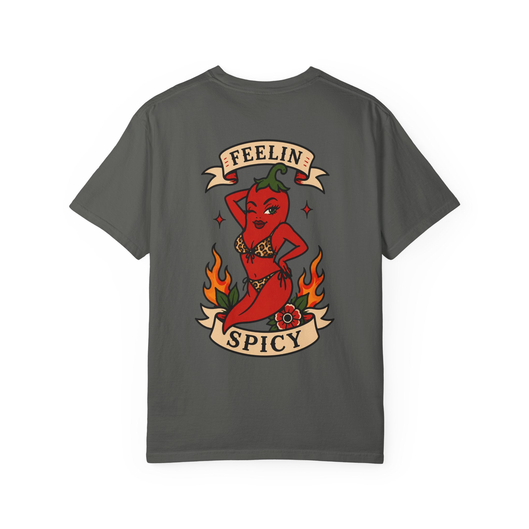 Feelin' Spicy T-Shirt — Retro Pinup Chili Pepper Graphic