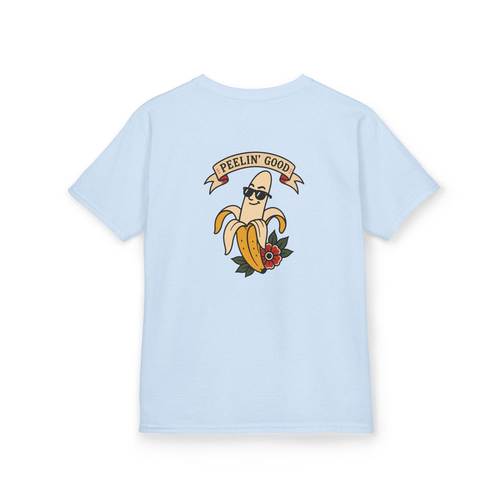 Kids T‑Shirt — 'Peelin' Good' Banana Graphic Tee (Cute Retro Kid's Shirt)