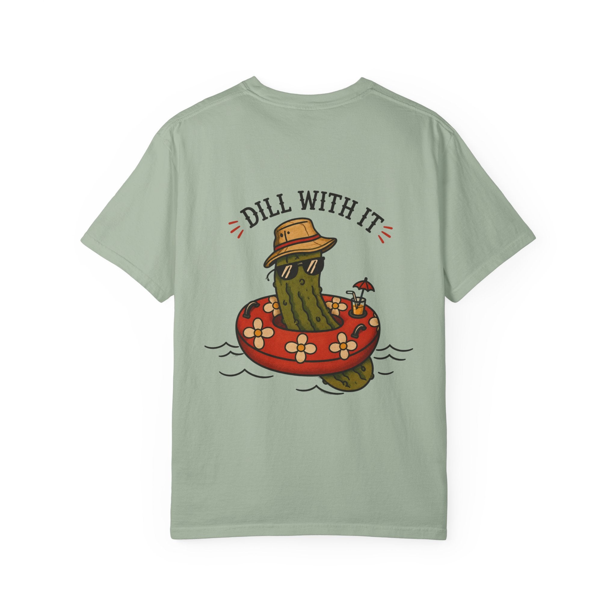 Dill With It Graphic T-Shirt – Retro Summer Pickle Tee